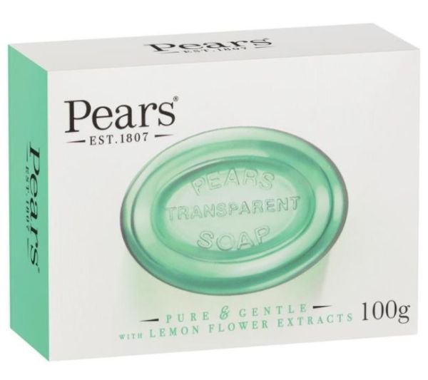 Pears Transparent Soap - Pure & Gentle with Lemon Flower Extracts - Dermatologically Tested - 100Grams