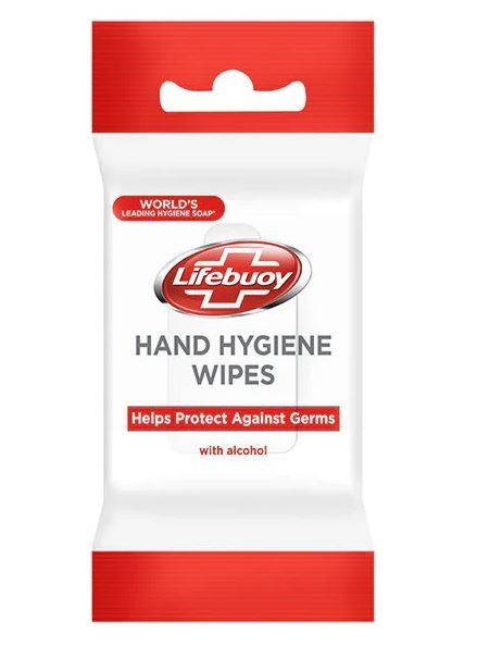 Lifebuoy Hand Hygiene Wipes with Alcohol - Pack of 10 