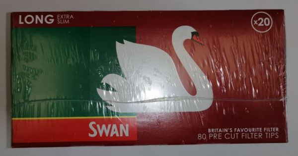 Swan Long Extra Slim Pre Cut Filter Tips - Box of 20 Packs