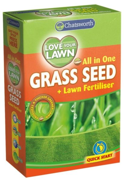151 Chatsworth Love Your Lawn All in One Grass Seed + Lawn Fertiliser - 375g