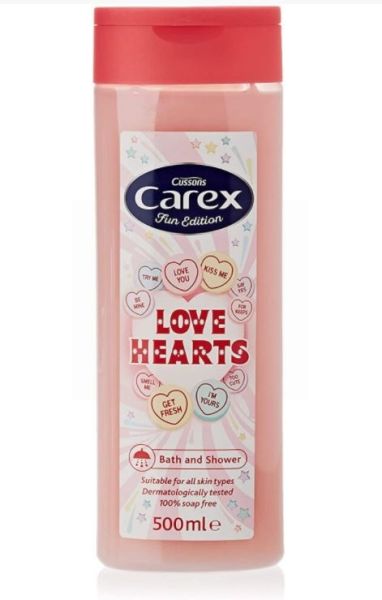 Cussons Carex Bath & Shower - Love Hearts - 500ml