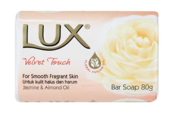 Lux Velvet Touch Bar Soap with Jasmine & Almond Oil - 80G - Pack of 3