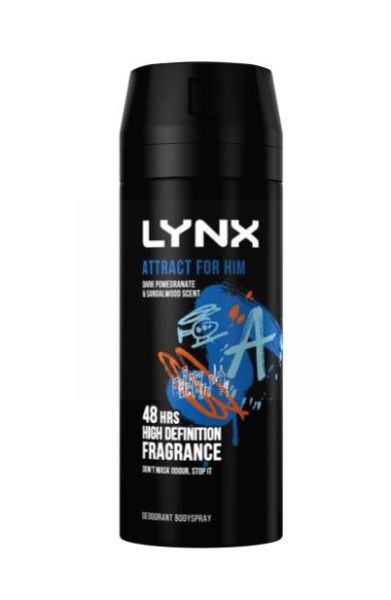 Lynx Deodorant & Body Spray - 48 Hour Fresh - Attract for Him - 150ml