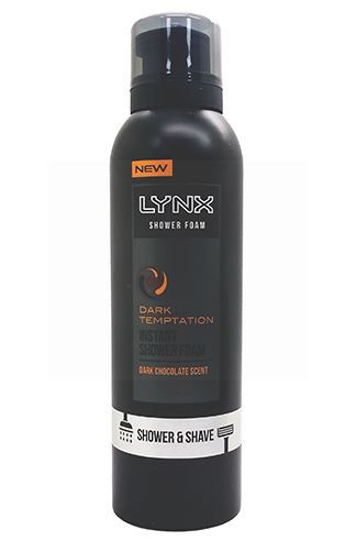 Lynx Instant Shower Foam with Dark Chocolate Scent - Dark Temptation - 200ml