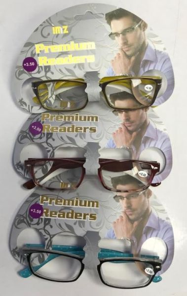 Prescription Based Designer Premium Readers Glasses for Men +3.50 - Designs & Colours May Vary
