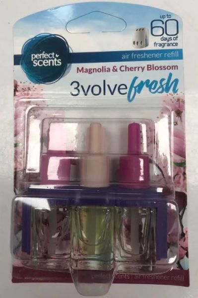 Perfect Scents - 3volve Fresh - Air Freshener Refill - Pack Of 3 - Magnolia & Cherry Blossom