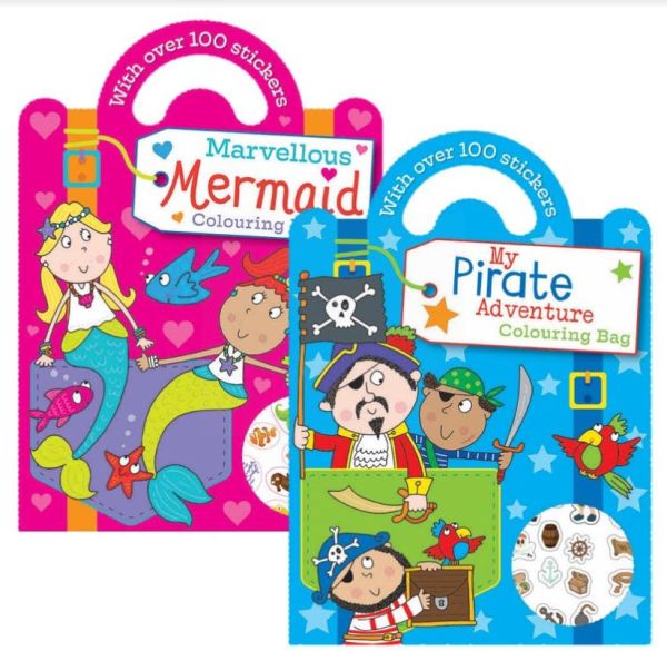Marvellous Mermaid/My Pirate Adventure Colouring Bag - 0% VAT - With Over 100 Stickers