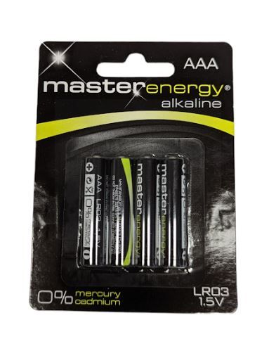 Master Energy Alkaline AAA Battery - 1.5v - Pack of 4