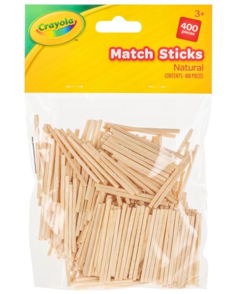 Crayola Natural Match Sticks - Pack of 400
