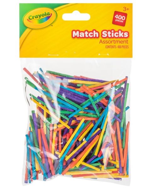 Crayola Match Sticks - Assorted Colours - Pack of 400