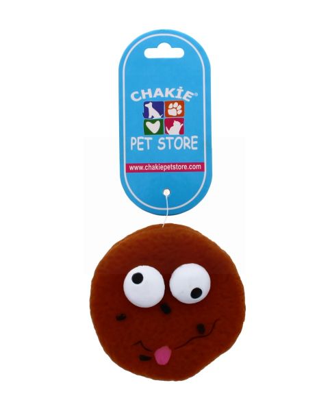CHAKIE DOG SQUEAKY ROUND BISCUIT SHAPE TOY