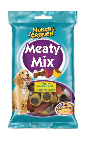 Munch & Crunch Meaty Mix - Assorted Treats - 140g - Exp: 12/24
