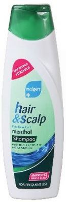 Improved Formula Medipure Hair & Scalp Anti Dandruff Menthol Shampoo - 400Ml