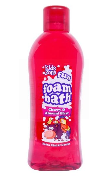 Kids Zone Fun Foam Bath - Cherry & Almond Blast - 1L