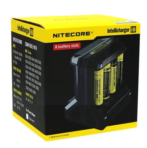 Nitecore Intellicharger I8 With 8 Battery Slots - Batteries Are Not Included