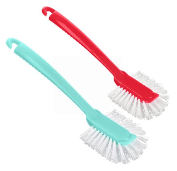 Trendy Fantail Dish Washing Brush with PP Fibres - Assorted Colours