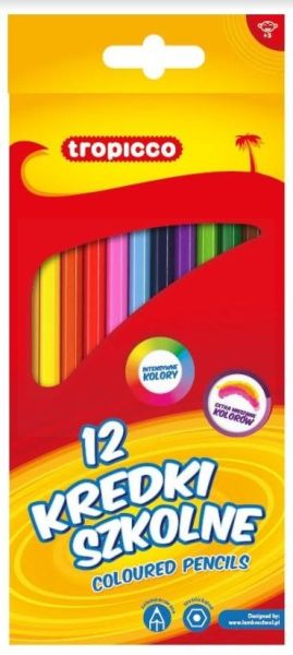 Tropicco Coloured Pencils - Assorted Colours - Pack of 12
