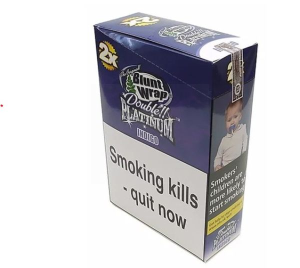 Original Blunt Wrap Double Platinum Indigo (Grape) - Pack Of 50