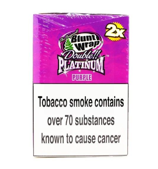 Original Blunt Wrap Double Platinum Purple - Pack Of 50