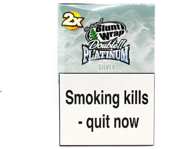 Original Blunt Wrap Double Platinum Silver (Berries) - Pack Of 50