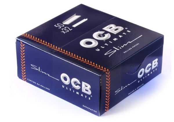 Ocb Ultimate Rolling Paper - Slim - Pack Of 50 X 32