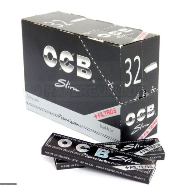 OCB Premium Rolling Papers + Filters - Slim - Pack of 32