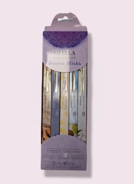 Opella Collection Incense Sticks - 5 Box / 40 Sticks - Assorted Fragrances