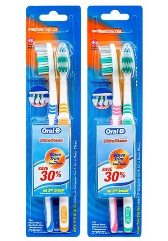 Oral-B Classic Ultra Clean Medium Tooth Brush - Pack of 2