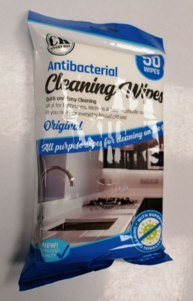 Every Day All Purpose Antibacterial Cleaning Wipes with Improved Quality - Original - Pack of 50 