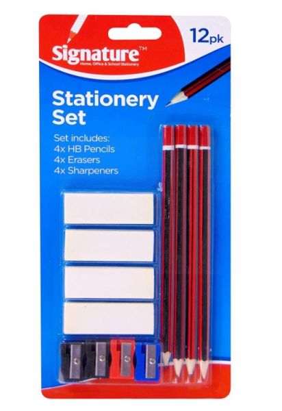 Signature Stationery Set - Assorted Items - Pack of 12 