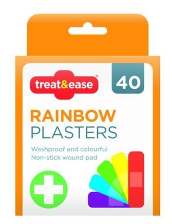 Treat & Ease Rainbow Plasters - Pack Of 40 - EXP: 07/23