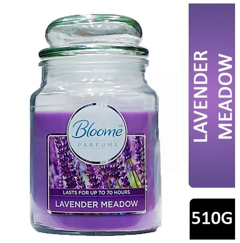 Bloome Perfumes Glass Candle - Large - Lavender Meadow - 510g 