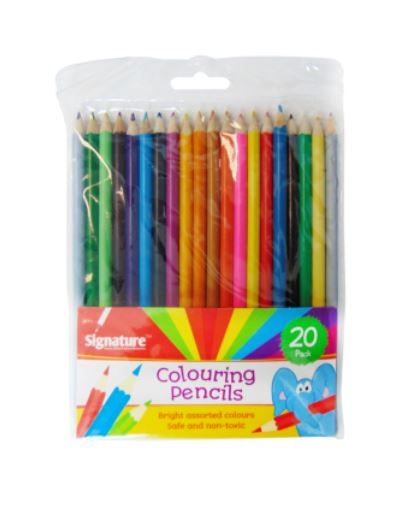 Signature Colouring Pencils - Assorted Colours - Pack Of 20