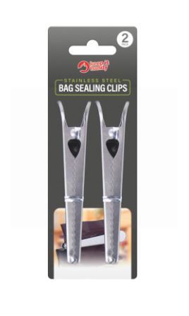 Keep It Handy Stainless Steel Bag Sealing Clips - Pack of 2