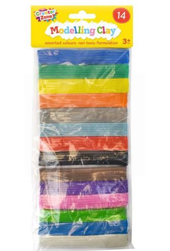 Creator Zone Modelling Clay - Pack of 14 - Assorted Colours