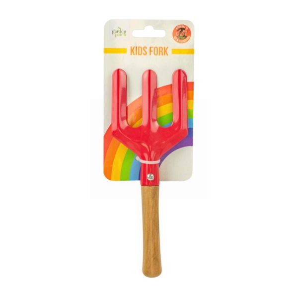 GARDEN PATCH KIDS FORK - RED COLOUR - SUITABLE FOR KIDS AGE 3+ YEARS
