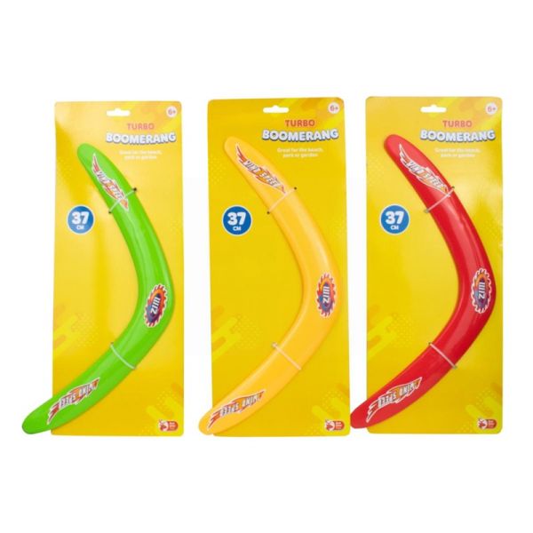 TURBO BOOMERANG - ASSORTED COLOURS - 37CM - SUITABLE FOR KIDS AGE 6+ YEARS