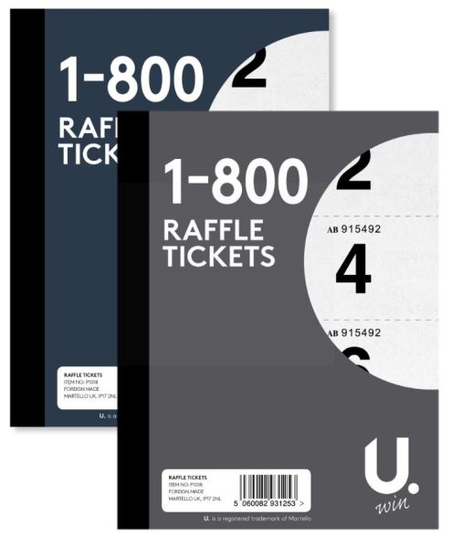 Raffle Tickets - Numbers 1 - 800