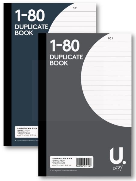 Duplicate Book - 2 Carbon Copy Sheets - 1 - 80