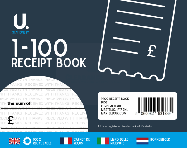 RECEIPT BOOK 1-100 