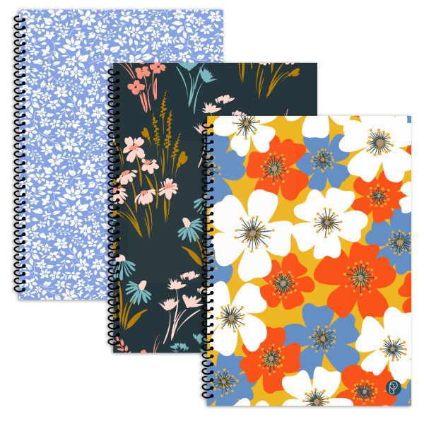 FLORAL SPIRAL NOTEBOOK - 20 X 28CM 