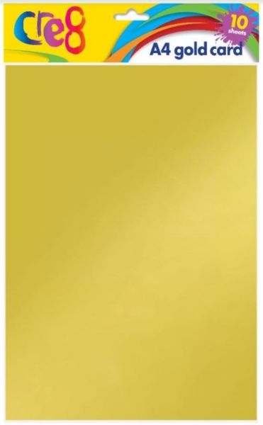 Cre8 A4 Gold Card - Pack of 10 