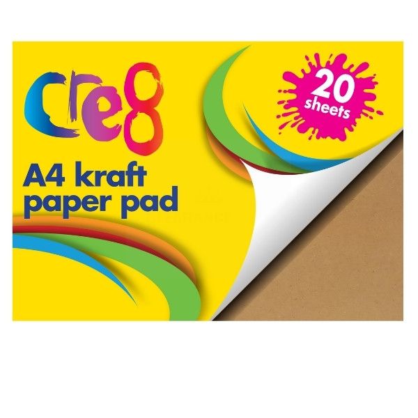 Cre8 A4 Kraft Paper Pad - 29.5 x 21cm - Pack of 20 Sheets