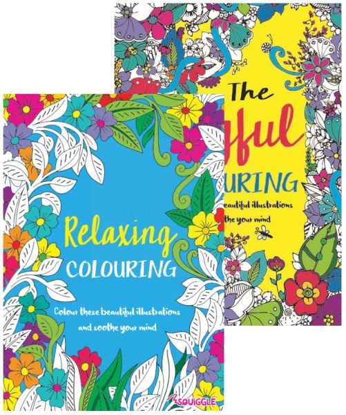 Advanced Joyful/Relaxing Colouring Book - Assorted Designs - 29.5 x 21cm