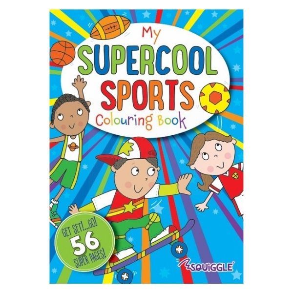 Squiggle My Supercool Sports Colouring Book - 27 x 20cm - 0% VAT