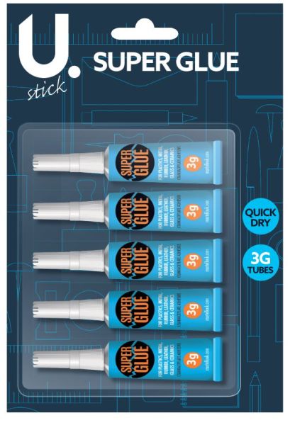 U Stick Quick Dry Super Glue - 3 Grams - Pack of 4