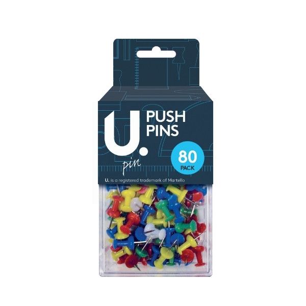PUSH PINS - PACK OF 80 