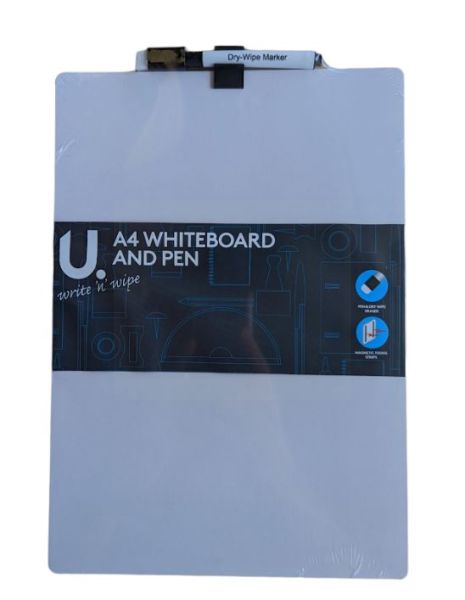 U Write n Wipe A4 WhiteBoard & Pen with Eraser