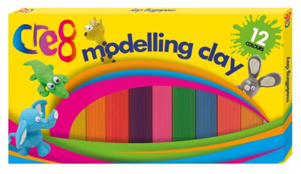 Cre8 Modelling Clay - 12 Assorted Colours