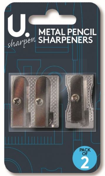 METAL PENCIL SHARPENERS - PACK OF 2